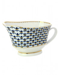 LOMONOSOV IMPERIAL PORCELAIN GRAVY BOAT COBALT NET 400 ml/13.5 oz