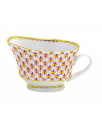 LOMONOSOV IMPERIAL PORCELAIN GRAVY BOAT RED NET 200 ml/6.8 oz