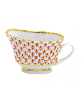 LOMONOSOV IMPERIAL PORCELAIN GRAVY BOAT RED NET 200 ml/6.8 oz