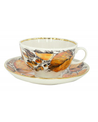  LOMONOSOV IMPERIAL PORCELAIN TEACUP AND SAUCER TULIP MY GARDEN 250 ML/8.45 OZ