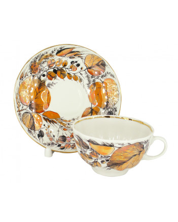  LOMONOSOV IMPERIAL PORCELAIN TEACUP AND SAUCER TULIP MY GARDEN 250 ML/8.45 OZ