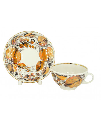  LOMONOSOV IMPERIAL PORCELAIN TEACUP AND SAUCER TULIP MY GARDEN 250 ML/8.45 OZ
