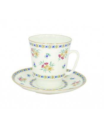 LOMONOSOV IMPERIAL BONE CHINA PORCELAIN ESPRESSO CUP MAY BLUE BELLS 165 ml 5.6 fl.oz