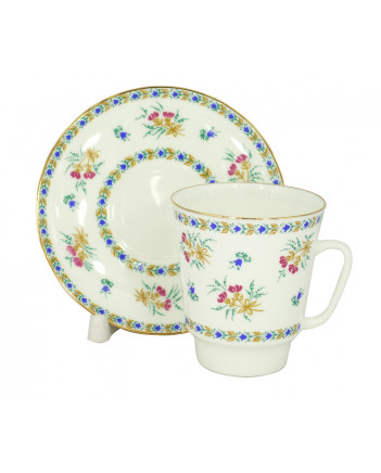 LOMONOSOV IMPERIAL BONE CHINA PORCELAIN ESPRESSO CUP MAY BLUE BELLS 165 ml 5.6 fl.oz