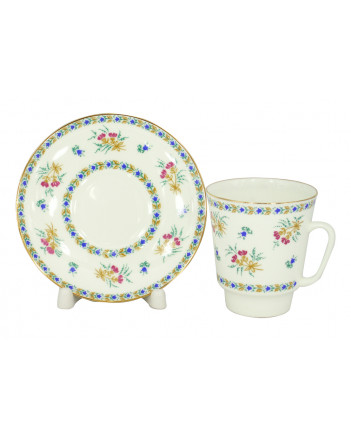 LOMONOSOV IMPERIAL BONE CHINA PORCELAIN ESPRESSO CUP MAY BLUE BELLS 165 ml 5.6 fl.oz