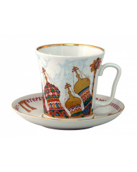LOMONOSOV IMPERIAL PORCELAIN COFFEE LATTE HOT CHOCOLATE MUG CHURCH DOMES 360 ml/12.2 fl.oz