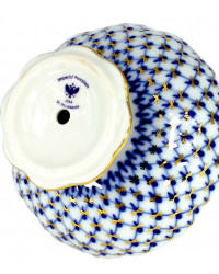 LOMONOSOV IMPERIAL PORCELAIN CANDY ICE CREAM VASE TULIP COBALT NET