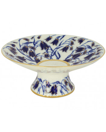 LOMONOSOV IMPERIAL PORCELAIN FRUIT CANDY VASE BLUEBELLS