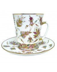 LOMONOSOV IMPERIAL BONE CHINA RARE PORCELAIN ESPRESSO CUP MAY GOLDEN BRANCHES 165 ml/5.6 fl.oz