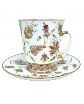 LOMONOSOV IMPERIAL BONE CHINA RARE PORCELAIN ESPRESSO CUP MAY GOLDEN BRANCHES 165 ml/5.6 fl.oz