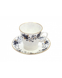 LOMONOSOV IMPERIAL BONE CHINA PORCELAIN ESPRESSO CUP BLACK COFFEE TINY BRANCHES 80 ml/2.7 fl.oz