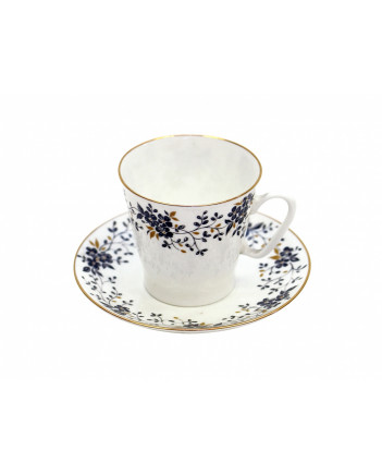 LOMONOSOV IMPERIAL BONE CHINA PORCELAIN ESPRESSO CUP BLACK COFFEE TINY BRANCHES 80 ml/2.7 fl.oz
