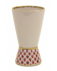 LOMONOSOV IMPERIAL PORCELAIN NAPKIN HOLDER VASE RED NET