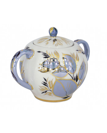 LOMONOSOV IMPERIAL PORCELAIN SUGAR BOWL TULIP MOONLIGHT 15 OZ/450 ML