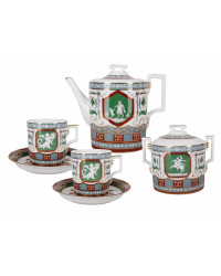 LOMONOSOV IMPERIAL PORCELAIN TEA SET SERVICE ANTIQUE 14 items