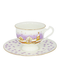 LOMONOSOV IMPERIAL BONE CHINA PORCELAIN TEA CUP AISEDORA SNOWFALL 240 ml/8.12 fl.oz