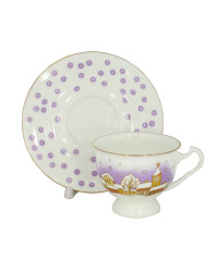 LOMONOSOV IMPERIAL BONE CHINA PORCELAIN TEA CUP AISEDORA SNOWFALL 240 ml/8.12 fl.oz