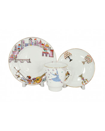 LOMONOSOV IMPERIAL BONE CHINA PORCELAIN ESPRESSO CUP SET MAY BALLET ROMEO & JULIET 165 ml/5.6 fl.oz