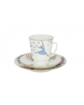 LOMONOSOV IMPERIAL BONE CHINA PORCELAIN ESPRESSO CUP SET MAY BALLET ROMEO & JULIET 165 ml/5.6 fl.oz