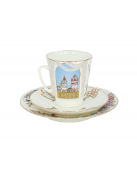 LOMONOSOV IMPERIAL BONE CHINA PORCELAIN ESPRESSO CUP SET MAY BALLET ROMEO & JULIET 165 ml/5.6 fl.oz