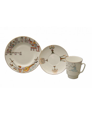 LOMONOSOV IMPERIAL BONE CHINA PORCELAIN ESPRESSO CUP SET MAY BALLET ROMEO & JULIET 165 ml/5.6 fl.oz