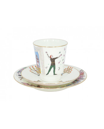 LOMONOSOV IMPERIAL BONE CHINA PORCELAIN ESPRESSO CUP SET MAY BALLET ROMEO & JULIET 165 ml/5.6 fl.oz