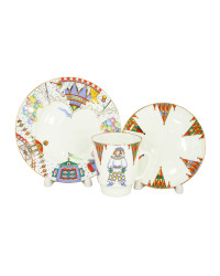LOMONOSOV IMPERIAL BONE CHINA PORCELAIN ESPRESSO CUP SET MAY BALLET PETRUSHKA 165 ml/5.6 fl.oz