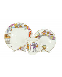 LOMONOSOV IMPERIAL BONE CHINA PORCELAIN ESPRESSO CUP SET MAY BALLET DON QUIXOTE 165 ml/5.6 fl.oz