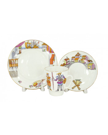 LOMONOSOV IMPERIAL BONE CHINA PORCELAIN ESPRESSO CUP SET MAY BALLET DON QUIXOTE 165 ml/5.6 fl.oz