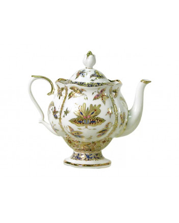 LOMONOSOV IMPERIAL BONE CHINA PORCELAIN TEA SET SERVICE NATASHA FANTASTIC BUTTERFLIES 20 items