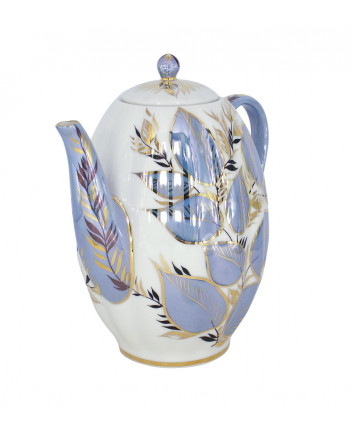 LOMONOSOV IMPERIAL PORCELAIN COFFEE POT MOONLIGHT TULIP 8 Cup 40 oz/1200 ml