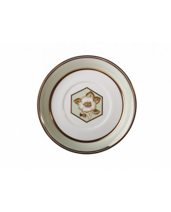 LOMONOSOV IMPERIAL PORCELAIN TEACUP AND SAUCER JADE BACKGROUND #1 220 ML 7.4 OZ