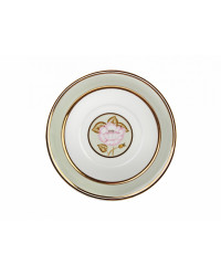 LOMONOSOV IMPERIAL PORCELAIN TEACUP AND SAUCER JADE BACKGROUND #2 220 ML 7.4 OZ