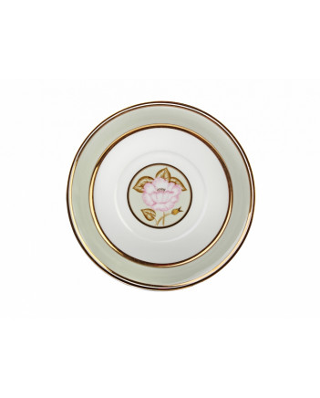 LOMONOSOV IMPERIAL PORCELAIN TEACUP AND SAUCER JADE BACKGROUND #2 220 ML 7.4 OZ