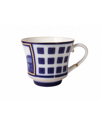 LOMONOSOV IMPERIAL PORCELAIN TEACUP AND SAUCER BANQUET LOMONOSOV BRIDGE 220 ml 7.4 oz
