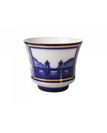 LOMONOSOV IMPERIAL PORCELAIN TEACUP AND SAUCER BANQUET LOMONOSOV BRIDGE 220 ml 7.4 oz