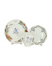 LOMONOSOV IMPERIAL BONE CHINA PORCELAIN ESPRESSO CUP SET MAY BALLET GISELLE 165 ml/5.6 fl.oz