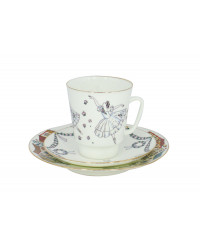 LOMONOSOV IMPERIAL BONE CHINA PORCELAIN ESPRESSO CUP SET MAY BALLET GISELLE 165 ml/5.6 fl.oz