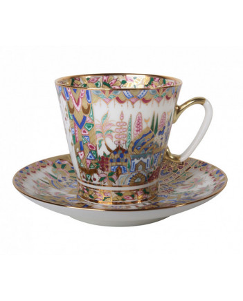 LOMONOSOV IMPERIAL BONE CHINA RARE PORCELAIN ESPRESSO CUP BLACK COFFEE ORIENTAL GIFTS 80 ml/2.7 fl.oz