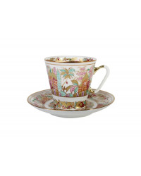 LOMONOSOV IMPERIAL BONE CHINA RARE PORCELAIN ESPRESSO CUP BLACK COFFEE LANDSCAPE FRIEZE 80 ml/2.7 fl.oz