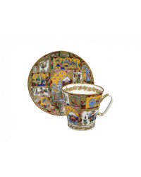 LOMONOSOV IMPERIAL BONE CHINA RARE PORCELAIN ESPRESSO CUP BLACK COFFEE FAIRYTALE 80 ml/2.7 fl.oz