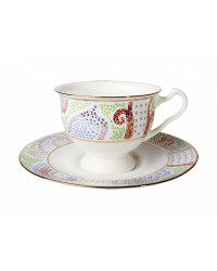 LOMONOSOV IMPERIAL BONE CHINA PORCELAIN TEA CUP AISEDORA MARIENTAL BLUE 240 ml/8.12 fl.oz