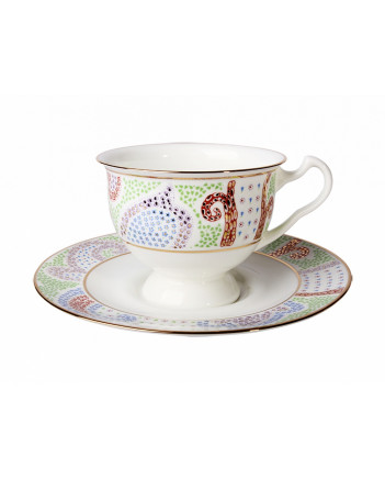 LOMONOSOV IMPERIAL BONE CHINA PORCELAIN TEA CUP AISEDORA MARIENTAL BLUE 240 ml/8.12 fl.oz
