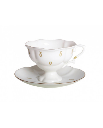 LOMONOSOV IMPERIAL BONE CHINA PORCELAIN TEA CUP NATASHA CURL 220 ml/7.4 fl.oz