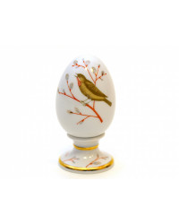 LOMONOSOV IMPERIAL PORCELAIN EASTER EGG ON STAND SPRING SONG