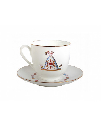 LOMONOSOV IMPERIAL BONE CHINA PORCELAIN ESPRESSO CUP EASTER CAKE 180 ml 6.1 fl.oz