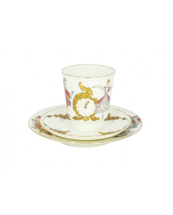 LOMONOSOV IMPERIAL BONE CHINA PORCELAIN ESPRESSO CUP SET MAY BALLET CINDERELLA 165 ml/5.6 fl.oz