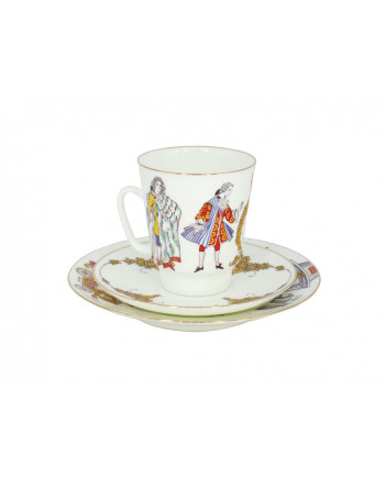 LOMONOSOV IMPERIAL BONE CHINA PORCELAIN ESPRESSO CUP SET MAY BALLET CINDERELLA 165 ml/5.6 fl.oz