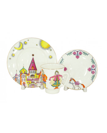 LOMONOSOV IMPERIAL BONE CHINA PORCELAIN ESPRESSO CUP SET MAY BALLET LITTLE HUMPBACKED HORSE 165 ml/5.6 fl.oz