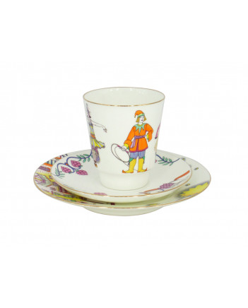 LOMONOSOV IMPERIAL BONE CHINA PORCELAIN ESPRESSO CUP SET MAY BALLET LITTLE HUMPBACKED HORSE 165 ml/5.6 fl.oz